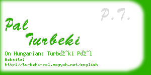 pal turbeki business card